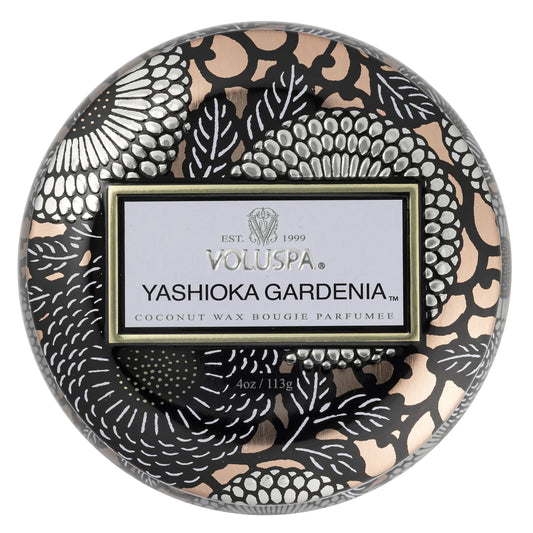 Vela Voluspa Mini: Yashioka Gardenia - Picotento Gift Boxes